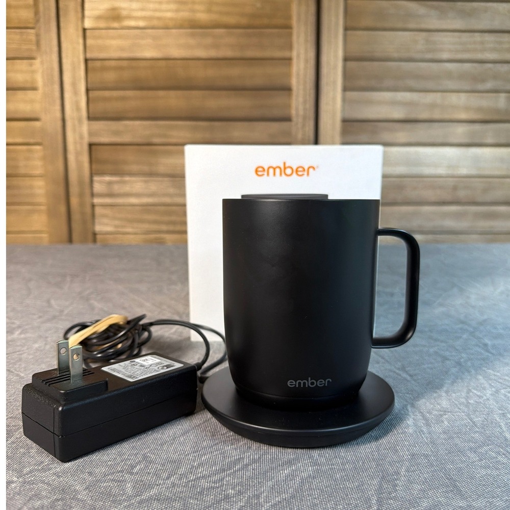 Ember Temperature Control Mug 2 14 oz Matte Black Smart Heated Coffee Cup
